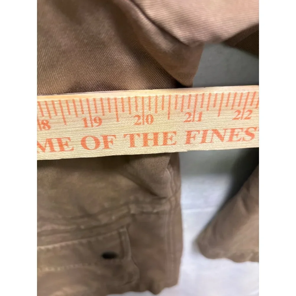 Loft Tan Hooded Jacket With Button Closure & Pockets Medium - Picture 6 of 11